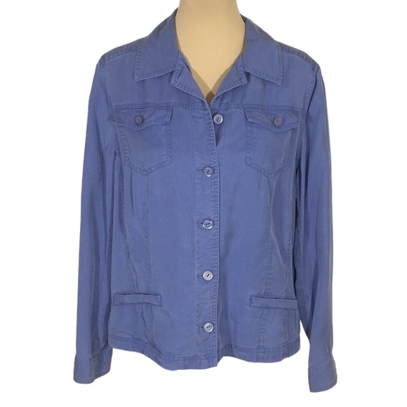 JM Collection Jackets & Blazers - JM Collection | Blue Lightweight Jacket, 14 Petite